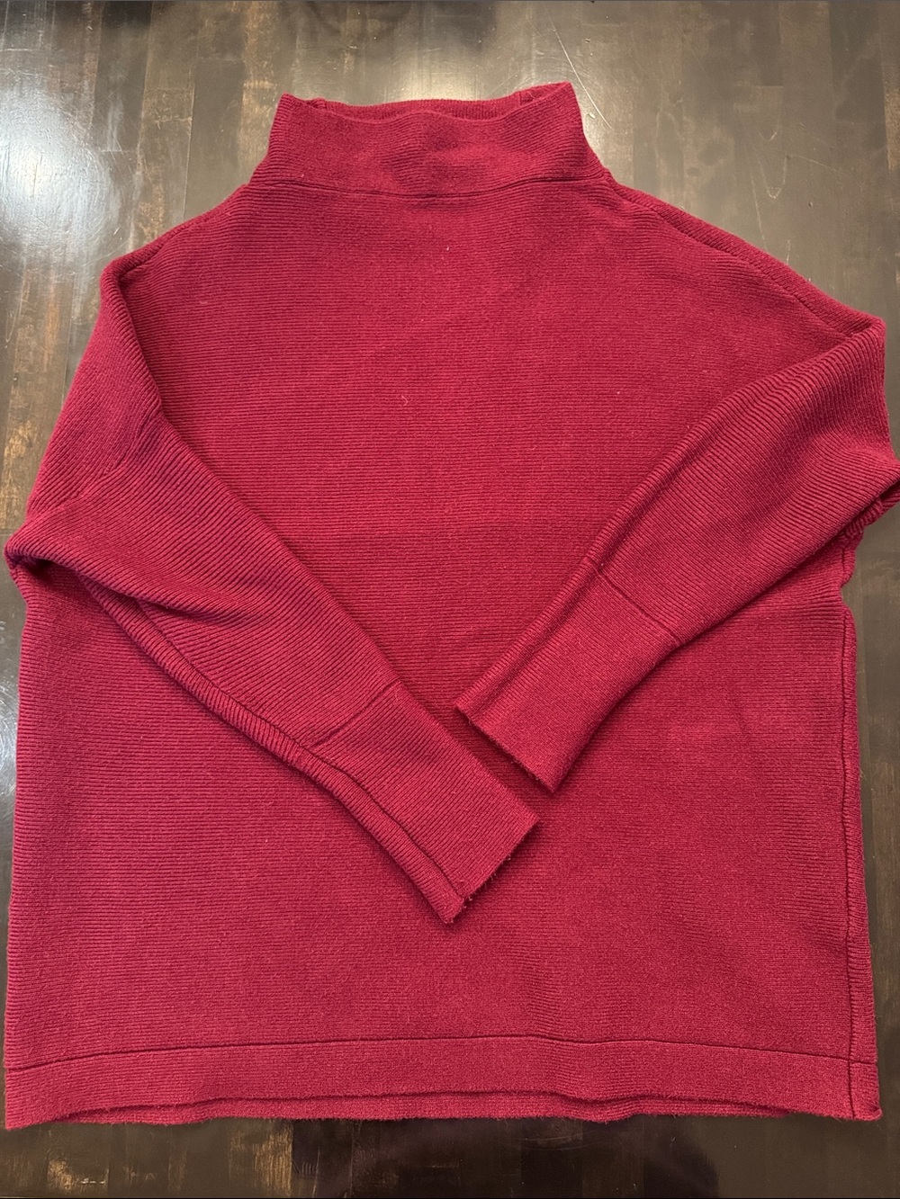 Maroon Turtleneck Sweater - Classic Knit